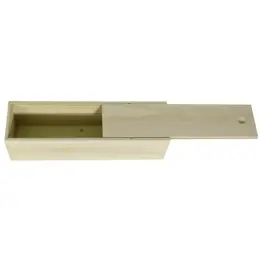 Pine Wine Bottle Box Brown Flat Open